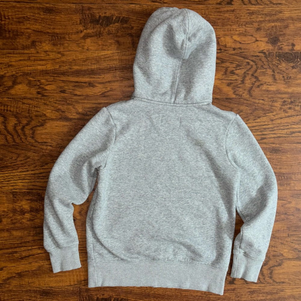 Hurley One and Only Boys Heather Gray Fleece Hoodie Kids Hurley Logo Sweatshirt - Picture 4 of 4